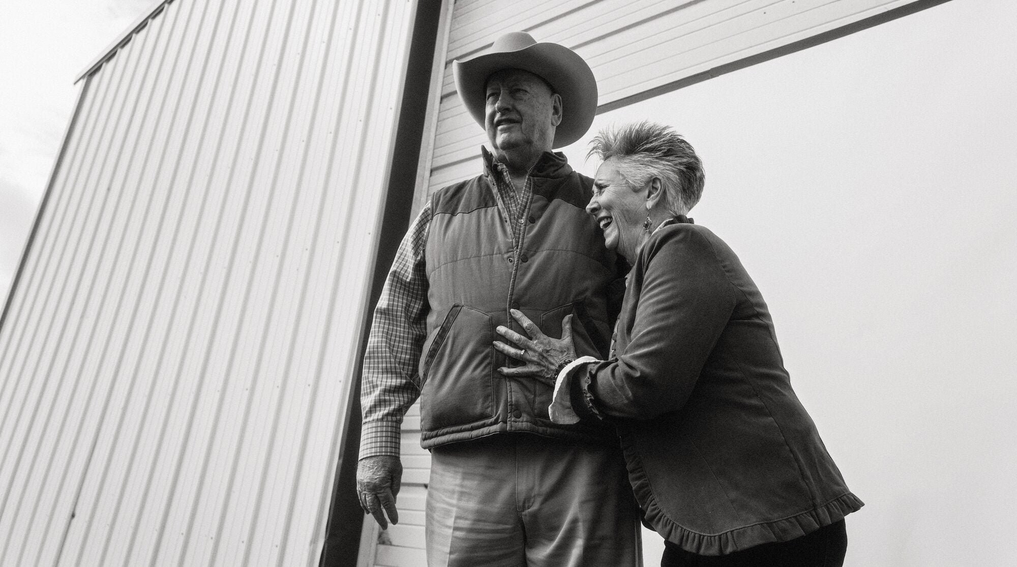 Rancher Larry Ludeke and his wife Beth at the ranch